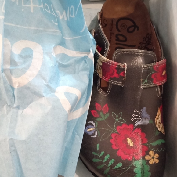 Calceo- Multi-colored flower print painted leather- size 36 New boxed - Picture 9 of 9